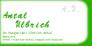 antal ulbrich business card